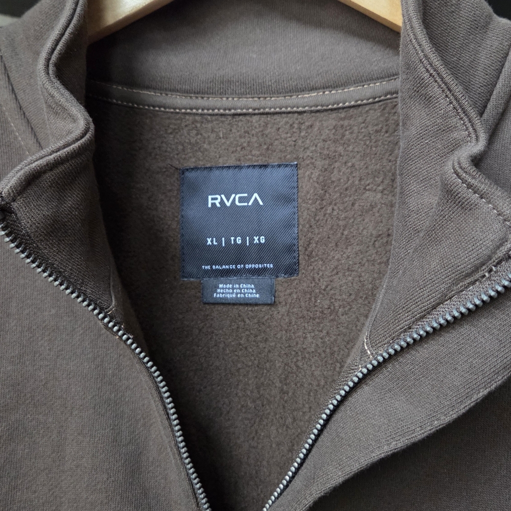 RVCA Men's Chocolate Brown Hoodie - Picture 3 of 5